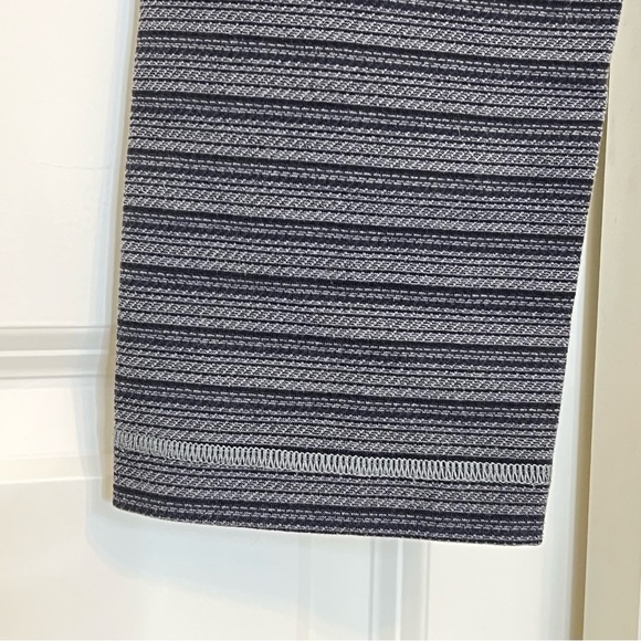 Lululemon Wunder Under 4 Crop Textured Stripe Slate Leggings Grey Coal Yoga - Picture 11 of 16